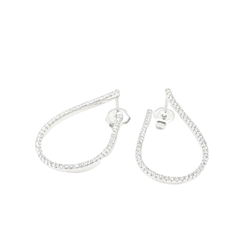 עגיל כסף טיפה