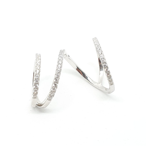 טבעת כסף מתקפלת