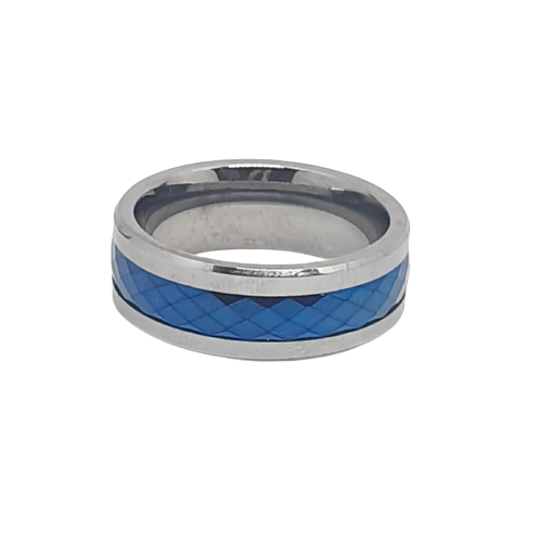 טבעת עם פס כחול