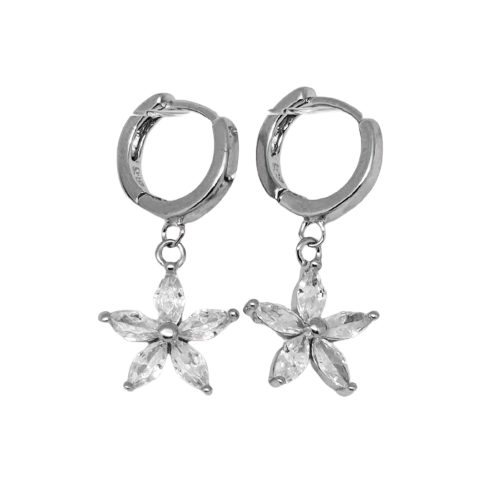 עגיל כסף פרח נופל Removebg Preview