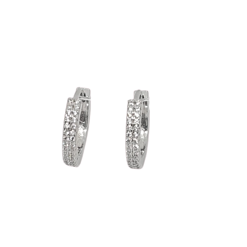 עגילי חישוק משובצים