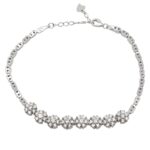 צמיד כסף לאישה חצי פרחים