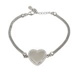 צמיד כסף לאישה לב