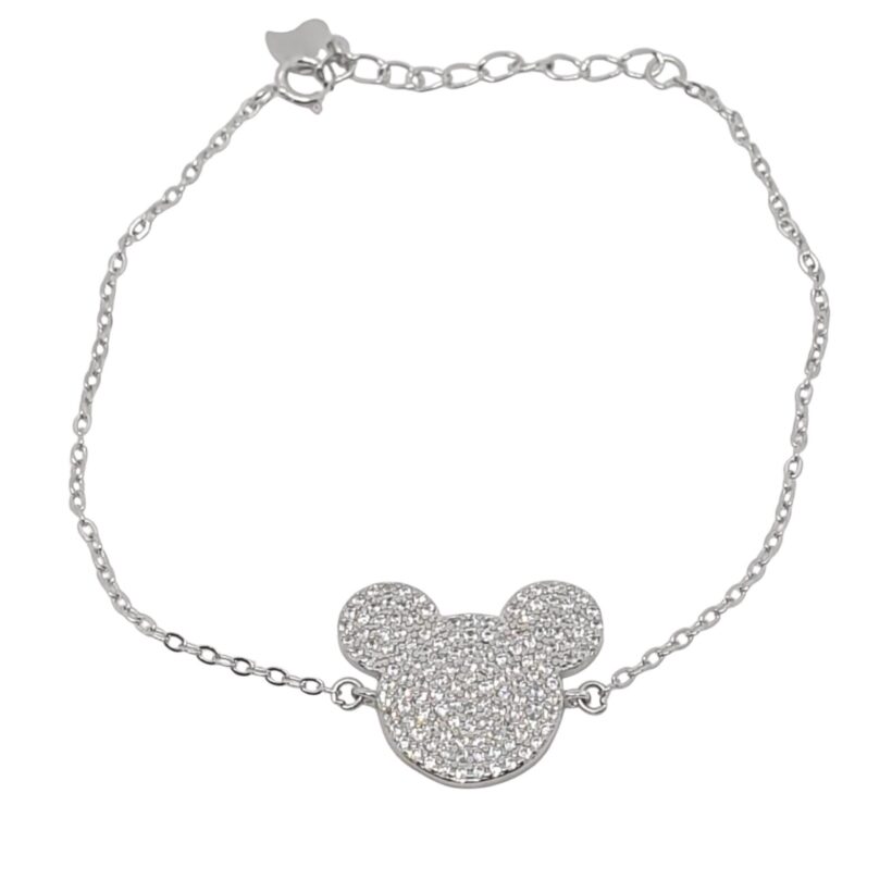 צמיד כסף לאישה מיקי מאוס גדול