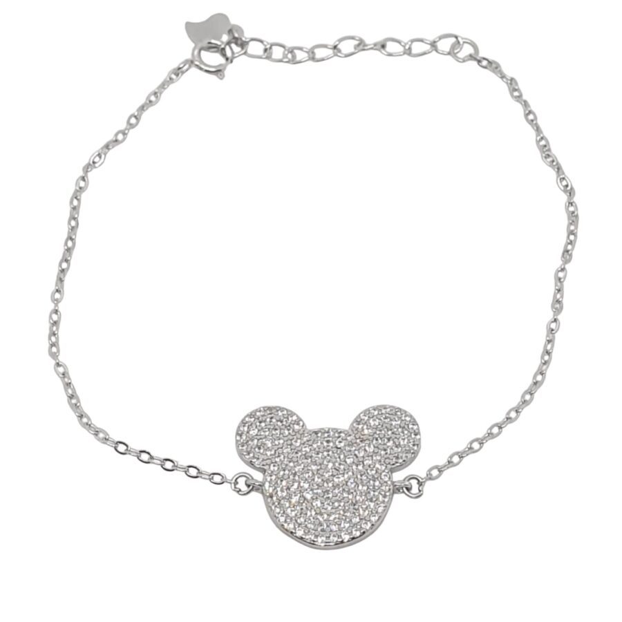 צמיד כסף לאישה מיקי מאוס גדול