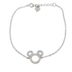 צמיד כסף לאישה מיקי מאוס חלול