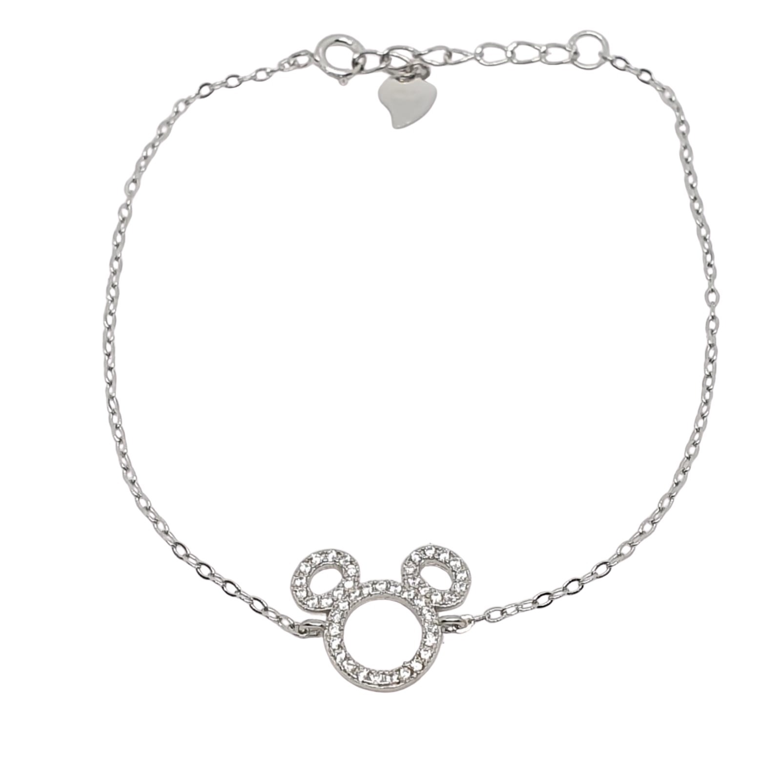 צמיד כסף לאישה מיקי מאוס חלול