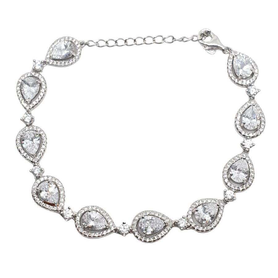 צמיד כסף לאישה מעוצב טיפות