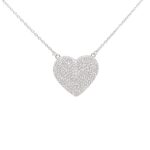 שרשרת לב משובץ