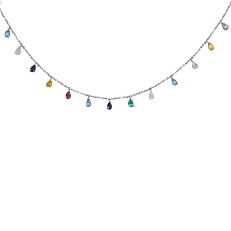 שרשרת צוקר טיפות ציבעונית