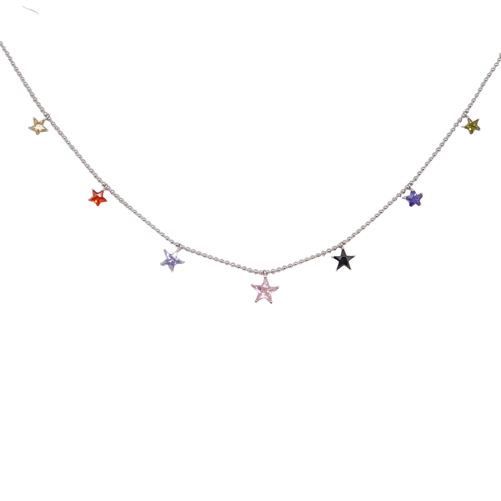 שרשרת צ וקר כוכבים צבעוניים