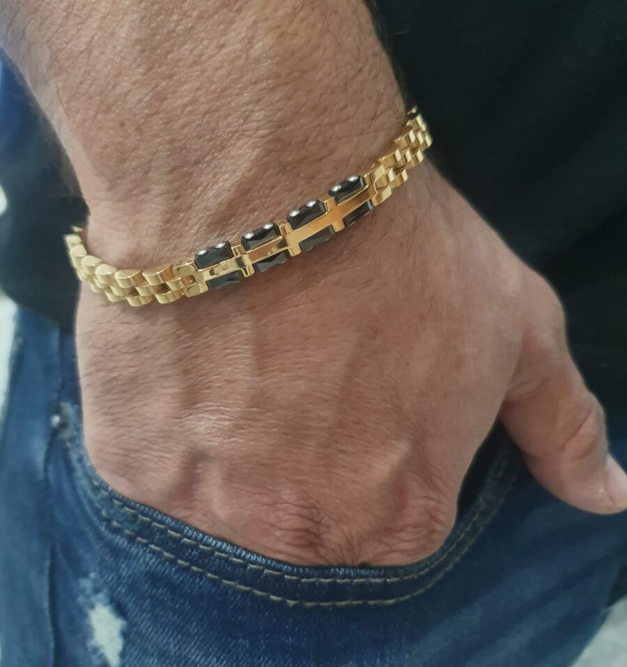 צמיד אדי זהב ושחור