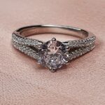 טבעת כסף 2 שורות סוליטר עגול 1