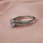 טבעת כסף 2 שורות סוליטר עגול 3