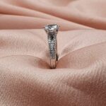 טבעת כסף 2 שורות סוליטר עגול 4