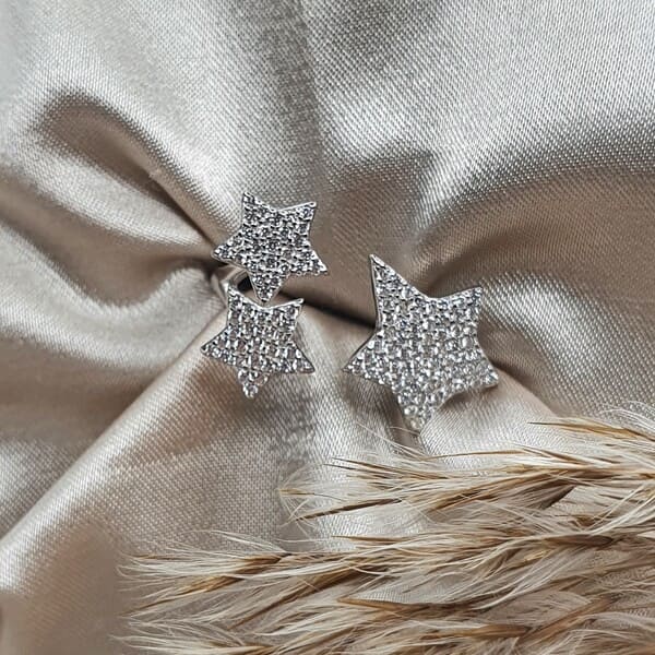 טבעת כסף 3 כוכבים 2