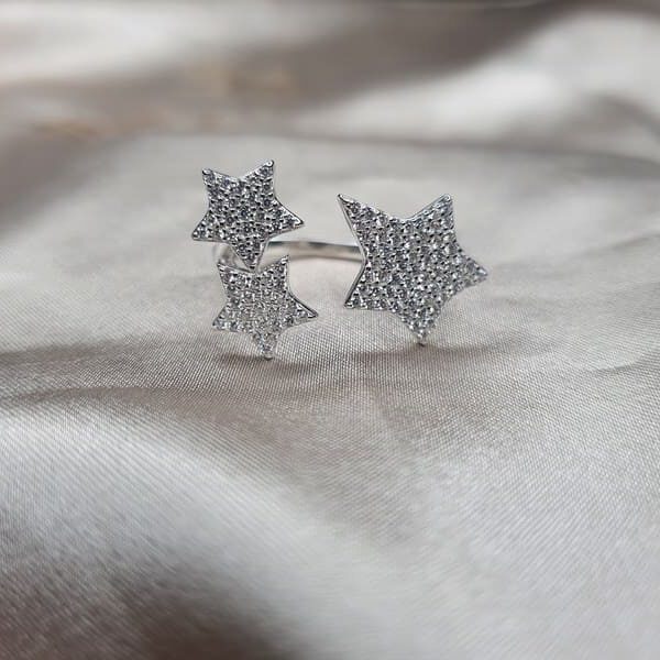 טבעת כסף 3 כוכבים 4 E1626009499164