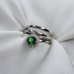 טבעת כסף אבן ירוקה 2