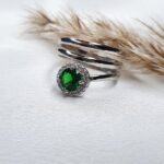 טבעת כסף אבן ירוקה 3 E1626008980616