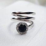 טבעת כסף אבן שחורה 1