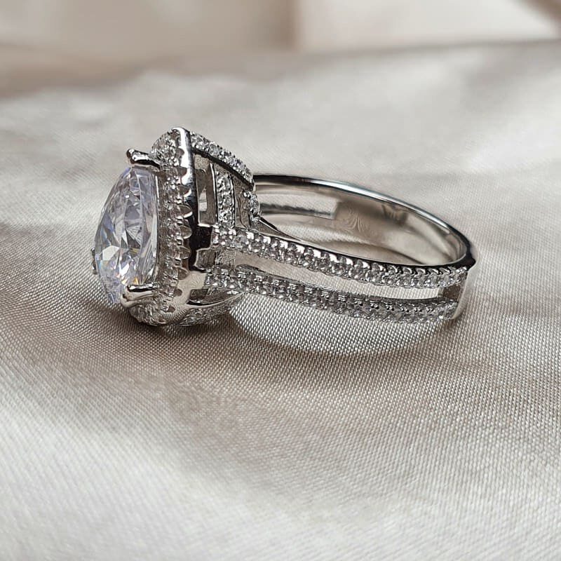 טבעת כסף טיפה 2 שורות 3 E1626002864976