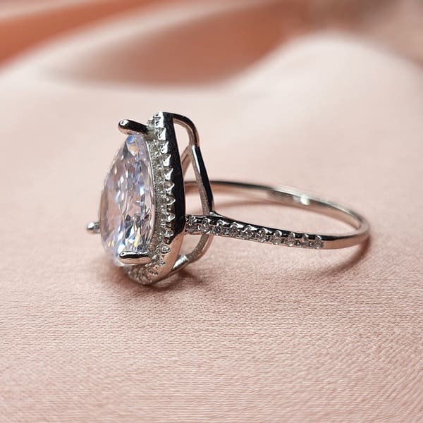 טבעת כסף טיפה 3