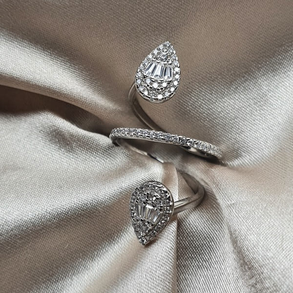 טבעת כסף טיפות 1 E1626010344317