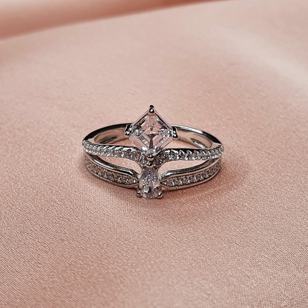 טבעת כסף כתר סוליטר 4