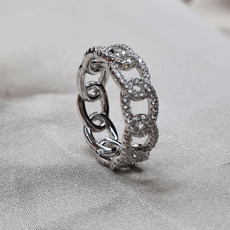 טבעת כסף לולאות 1