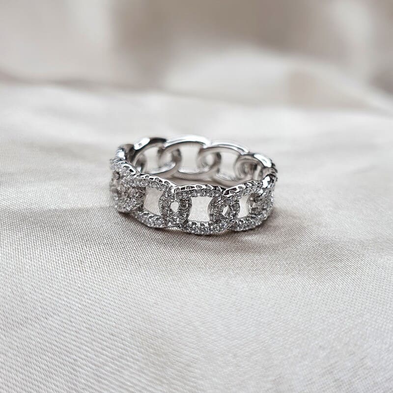 טבעת כסף לולאות