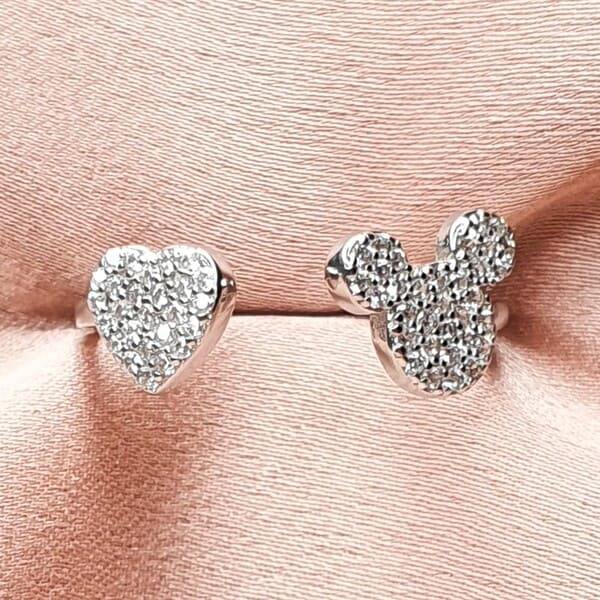 טבעת כסף מיקי מאוס ולב 1