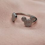 טבעת כסף מיקי מאוס ולב 2