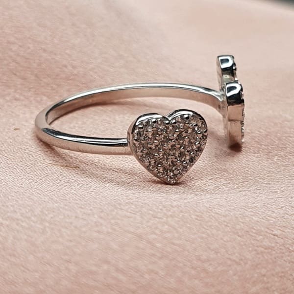 טבעת כסף מיקי מאוס ולב 4