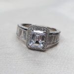 טבעת כסף מלבן 2