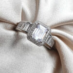 טבעת כסף מלבן 3