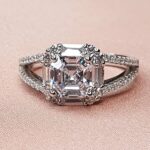 טבעת כסף סוליטר 2 שורות 1 1