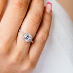 טבעת כסף סוליטר עגול