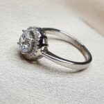 טבעת כסף סוליטר עגול 3 2