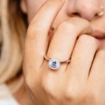 טבעת כסף סוליטר עגול גבוהה