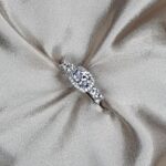 טבעת כסף סוליטר פרינסס 1