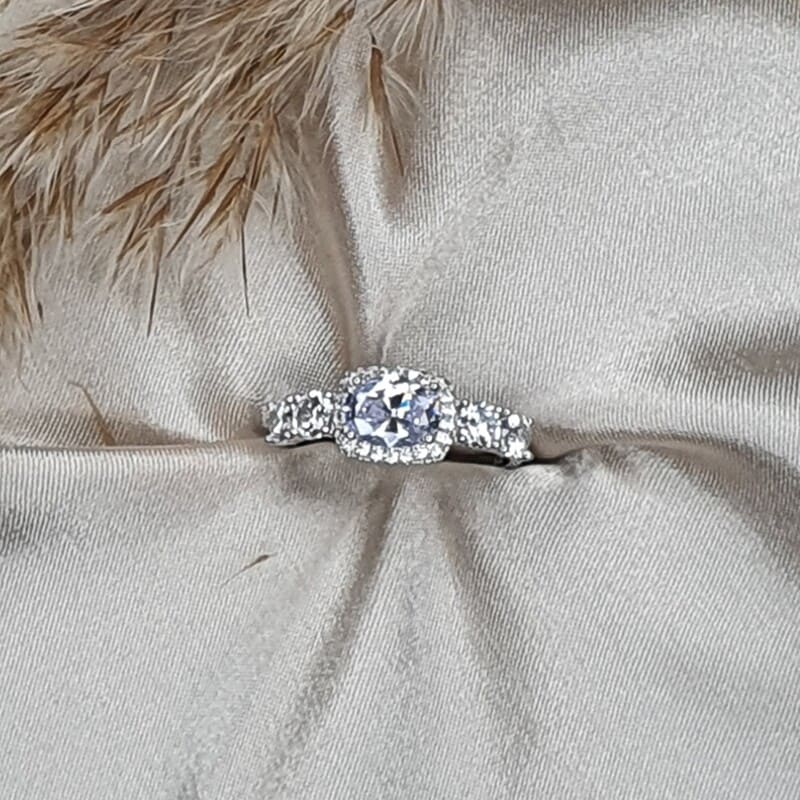 טבעת כסף סוליטר פרינסס 2