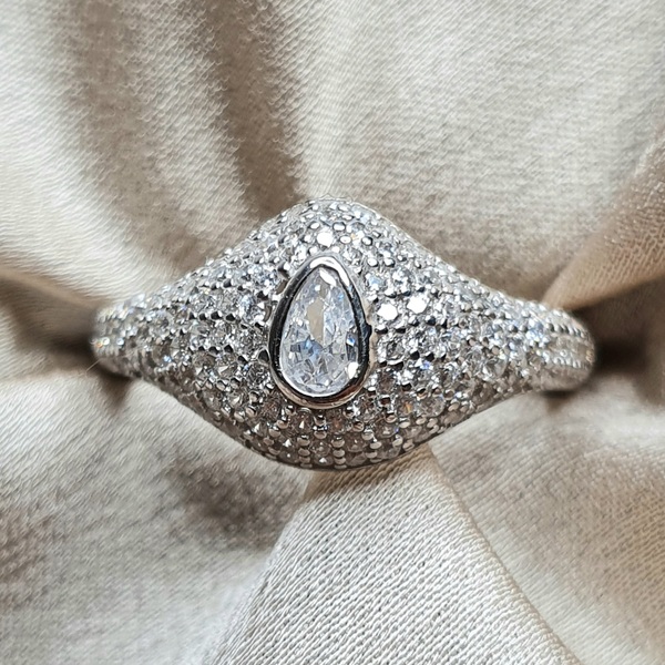 טבעת כסף עין 2 1