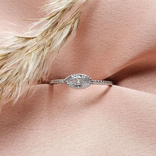 טבעת כסף עין 4