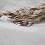 טבעת כסף עין ורודה