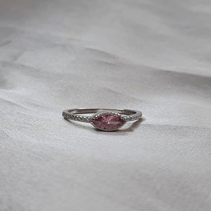 טבעת כסף עין ורודה 2 E1625846201555