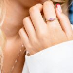 טבעת כסף עין ורודה 3