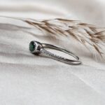 טבעת כסף עין ירוקה 1