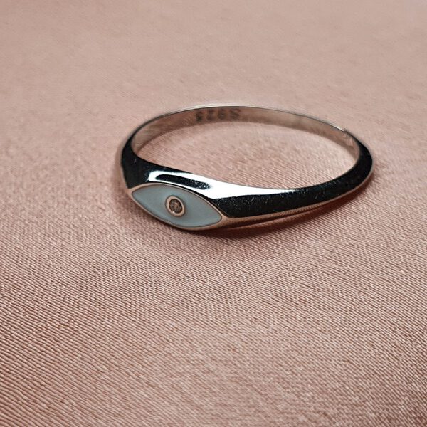 טבעת כסף עין תכלת 2 Rotated