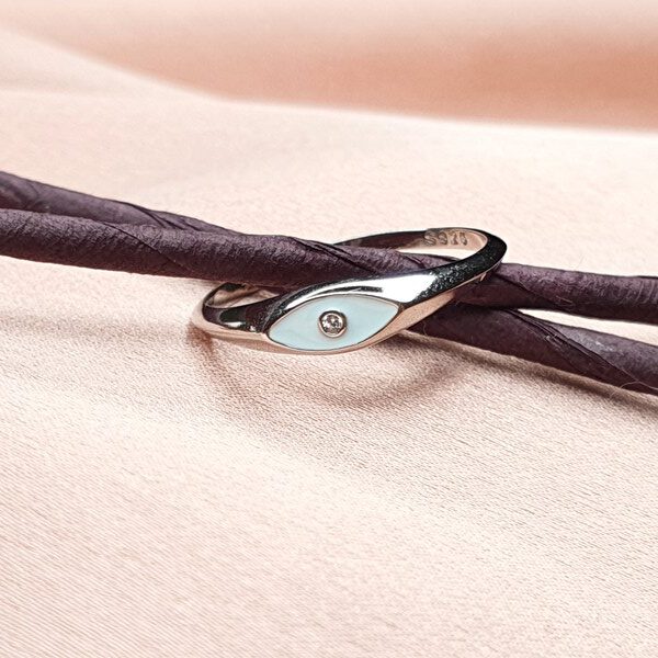 טבעת כסף עין תכלת 3 Rotated