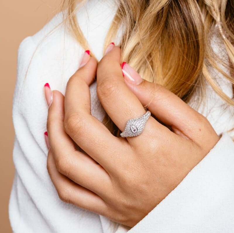 טבעת כסף עין